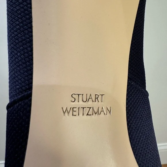 Stuart Weitzman Blue Sock Booties | Size 10 | Sleek Stretch Fit - Picture 5 of 5